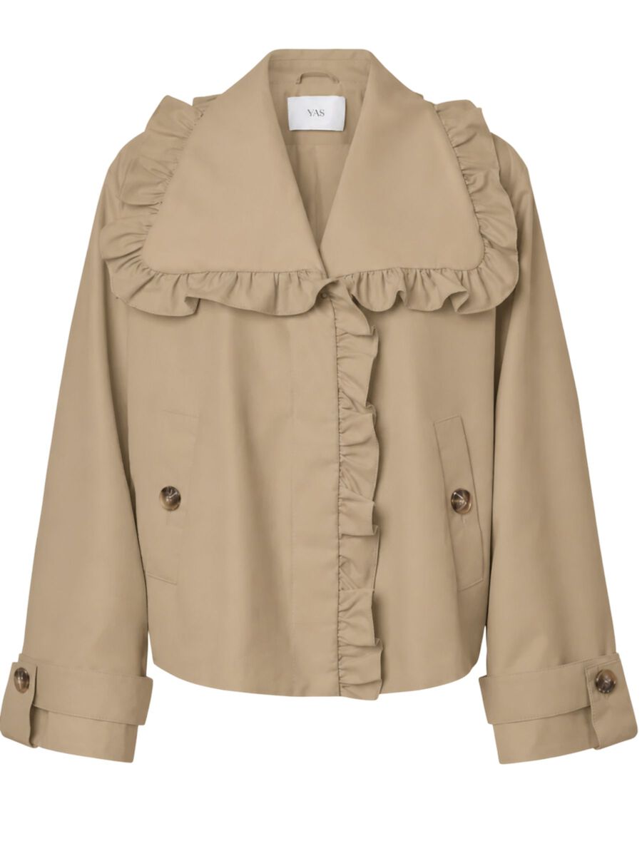 Product tile image YASELSANA SHORT TRENCHCOAT, Travertine 26038133_Travertine_1347974
