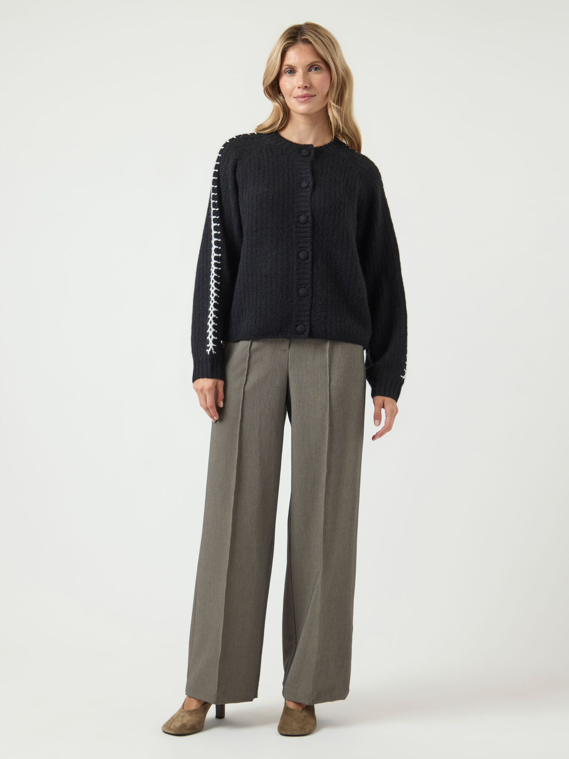 Carousel image - YASOLLY KNITTED CARDIGAN, Black | 4