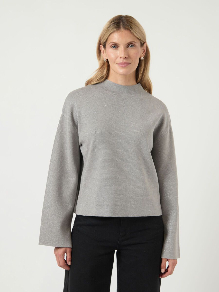Product carousel image - YASCASTOR KNITTED PULLOVER, Silver | 1