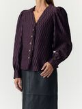 Product image thumbnail 3 YASRIPPLE LS V-HALS SKJORTE, Plum Perfect