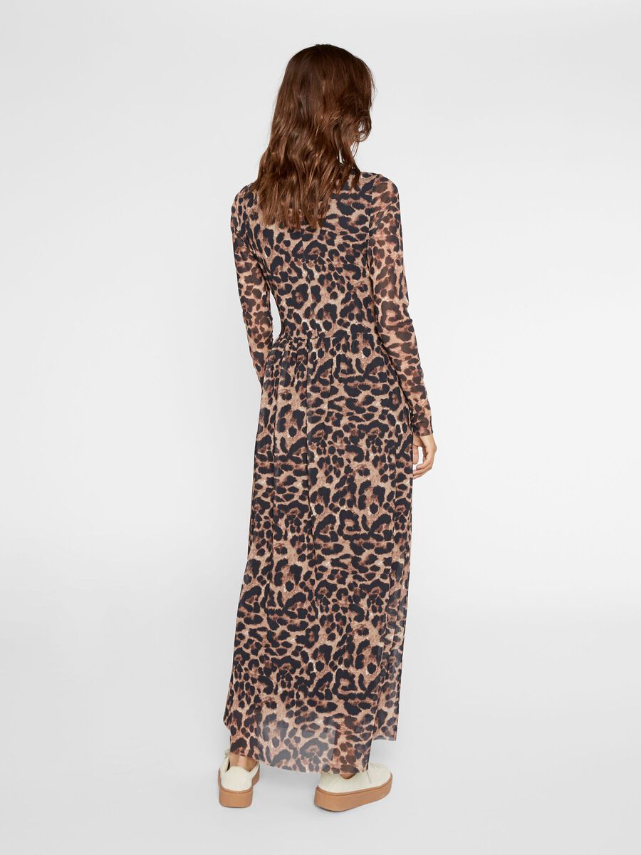 YAS SHEER LEOPARD PRINT MAXI DRESS, Black, highres - 26012898_Black_658757_004.jpg