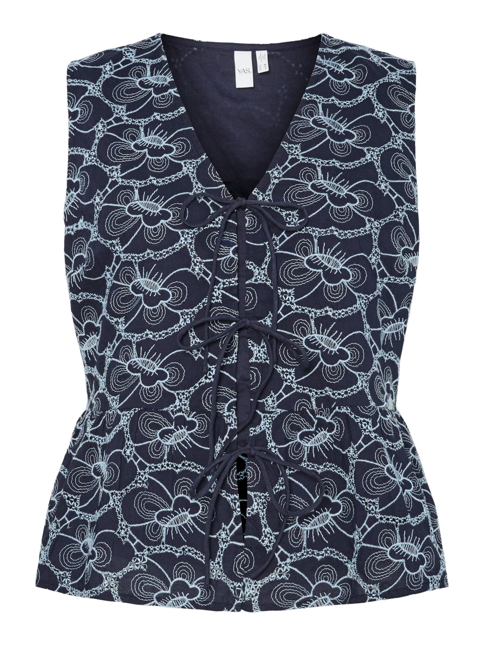 Carousel image - YASIREKA TOP SANS MANCHES, Blueberry | 5