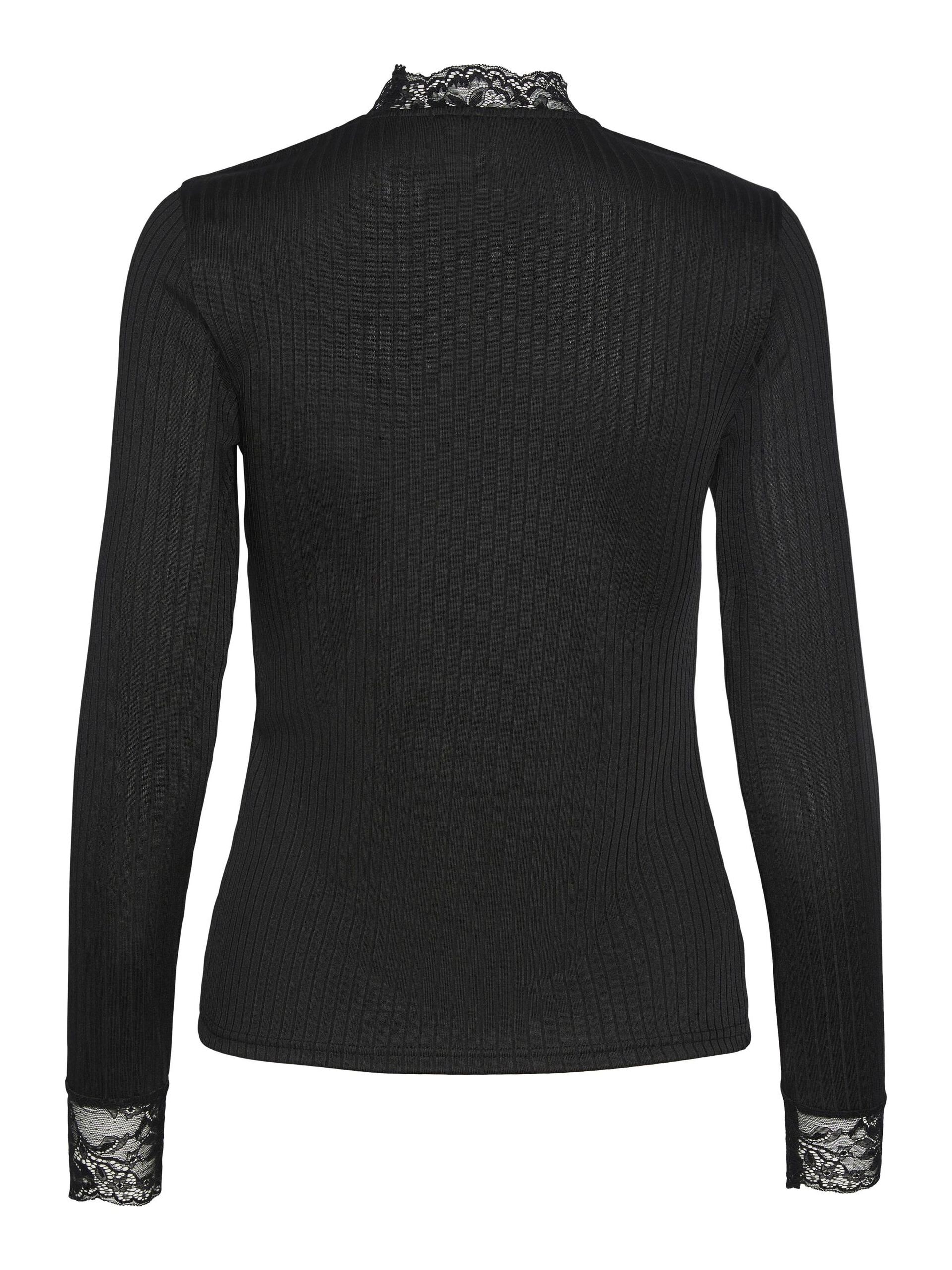 Carousel image - YASBLACE TOP MED LANGE ÆRMER, Black | 6