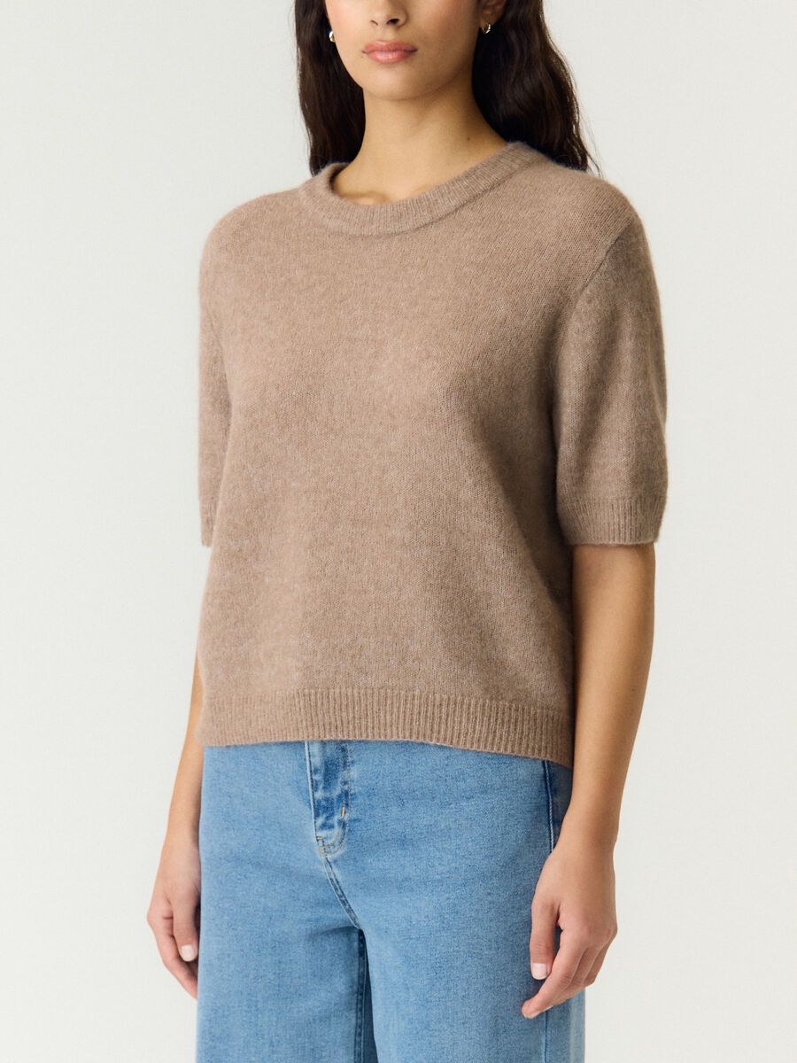 Carousel image 3 YASJOHI SS WOOL BLEND  PULLOVER, Taupe Gray