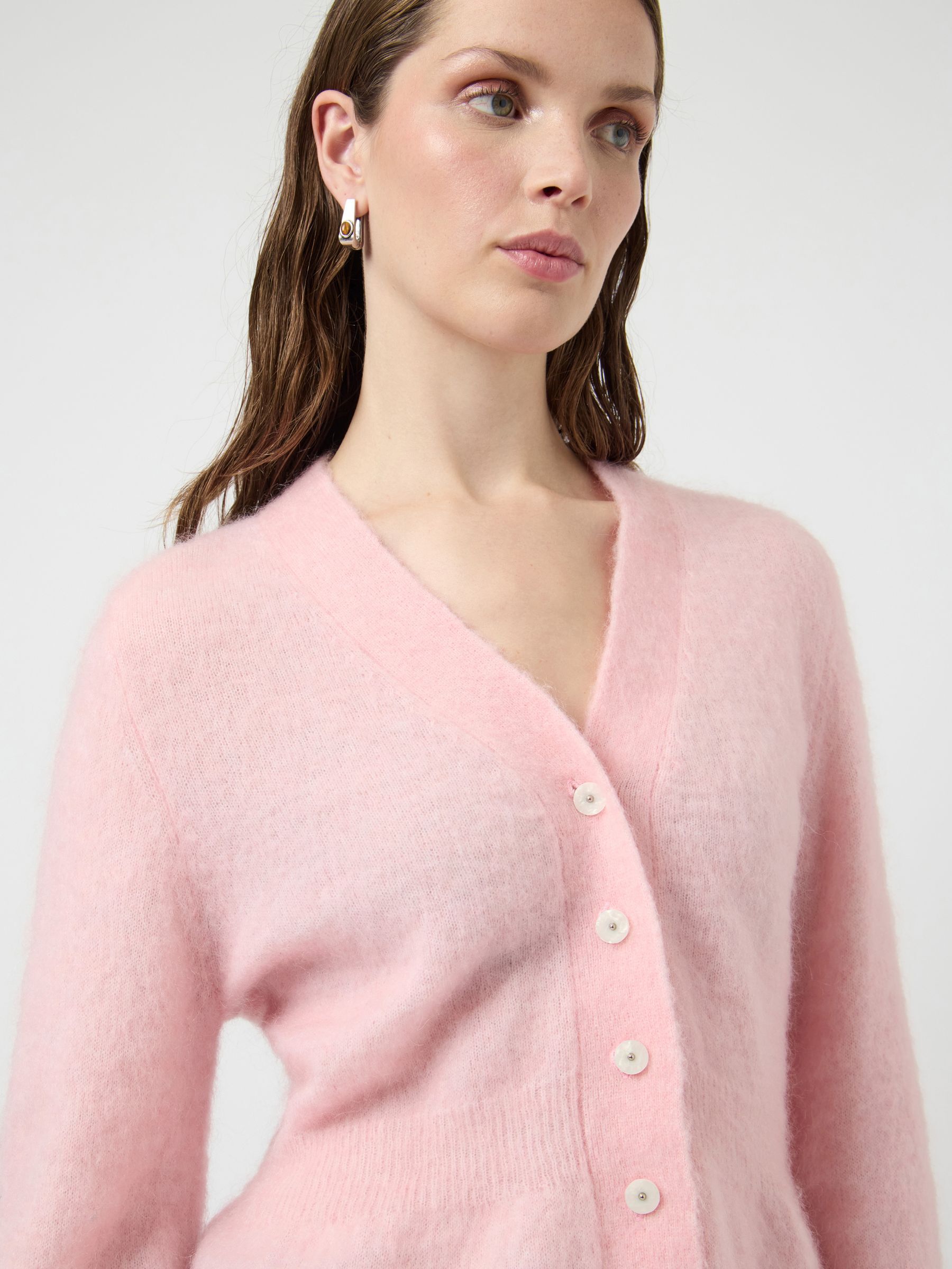 YASLIMO MOHAIR BLEND KNITTED CARDIGAN | Pink | YAS® Germany