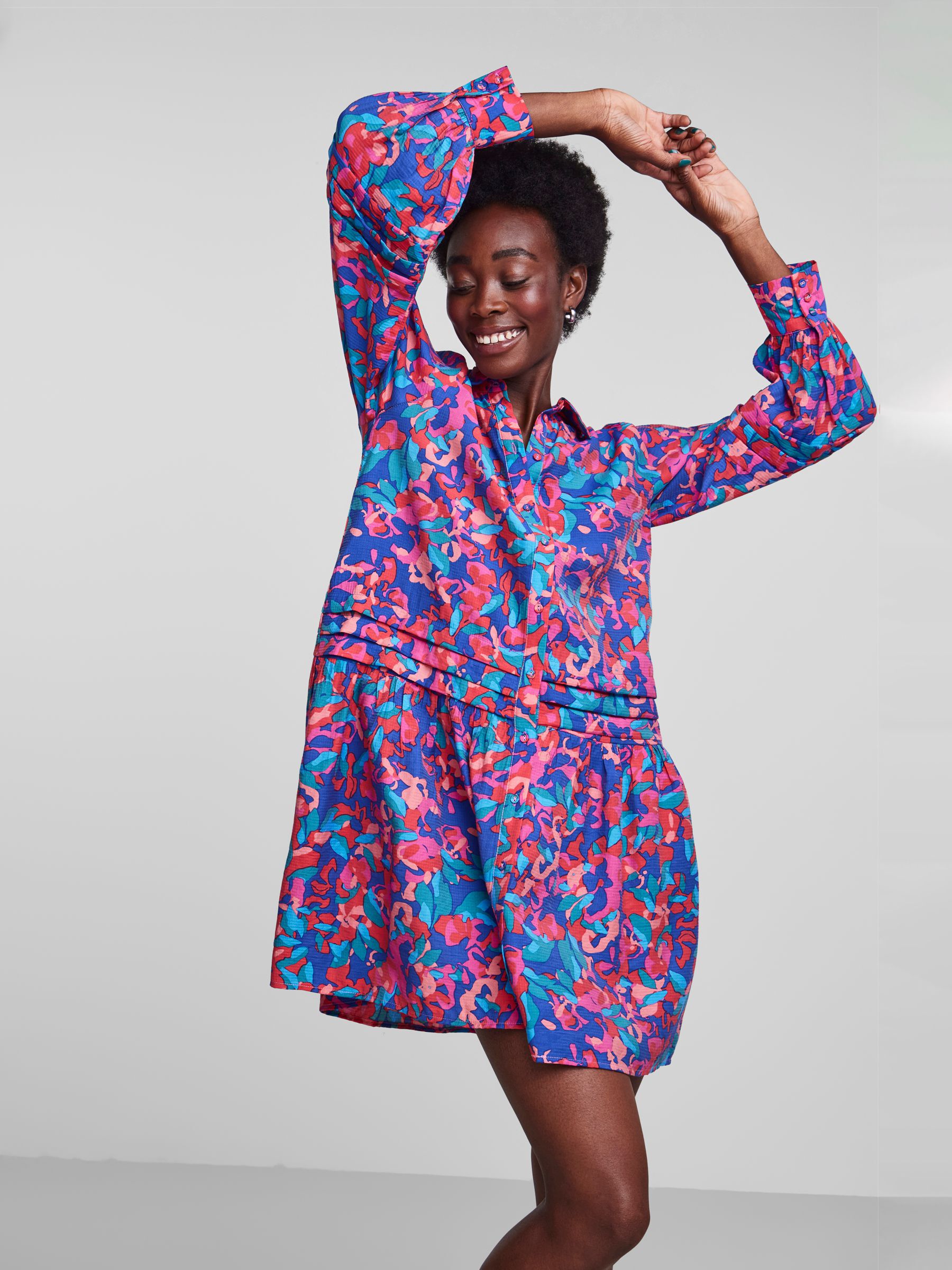 YASLIPPA SHIRT DRESS Blue Y.A.S Switzerland