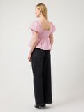 Product image thumbnail - YASNILLE BUBBLE HEM  TOP, Pink Lady | 2