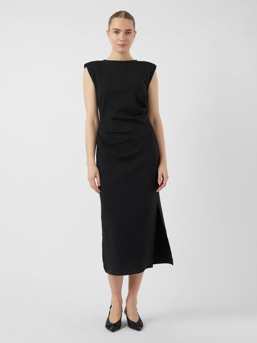 YAS YASPINA MIDI DRESS, Black, highres - 26038145_Black_003.jpg