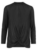 Y.A.S FRONT KNOT BLOUSE, Black, highres - 26008863_Black_001.jpg