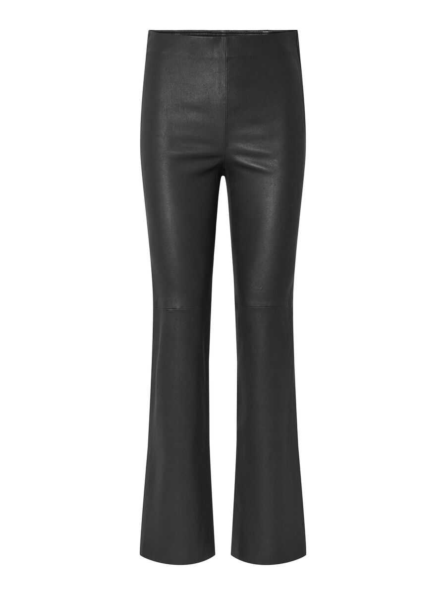 Product carousel image - YASZELLU LEATHER TROUSERS, Black | 2