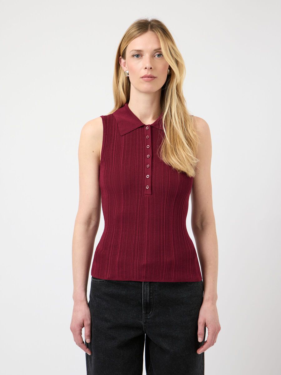 Product carousel image - YASTANKI POLO  KNITTED TOP, Rhododendron | 1