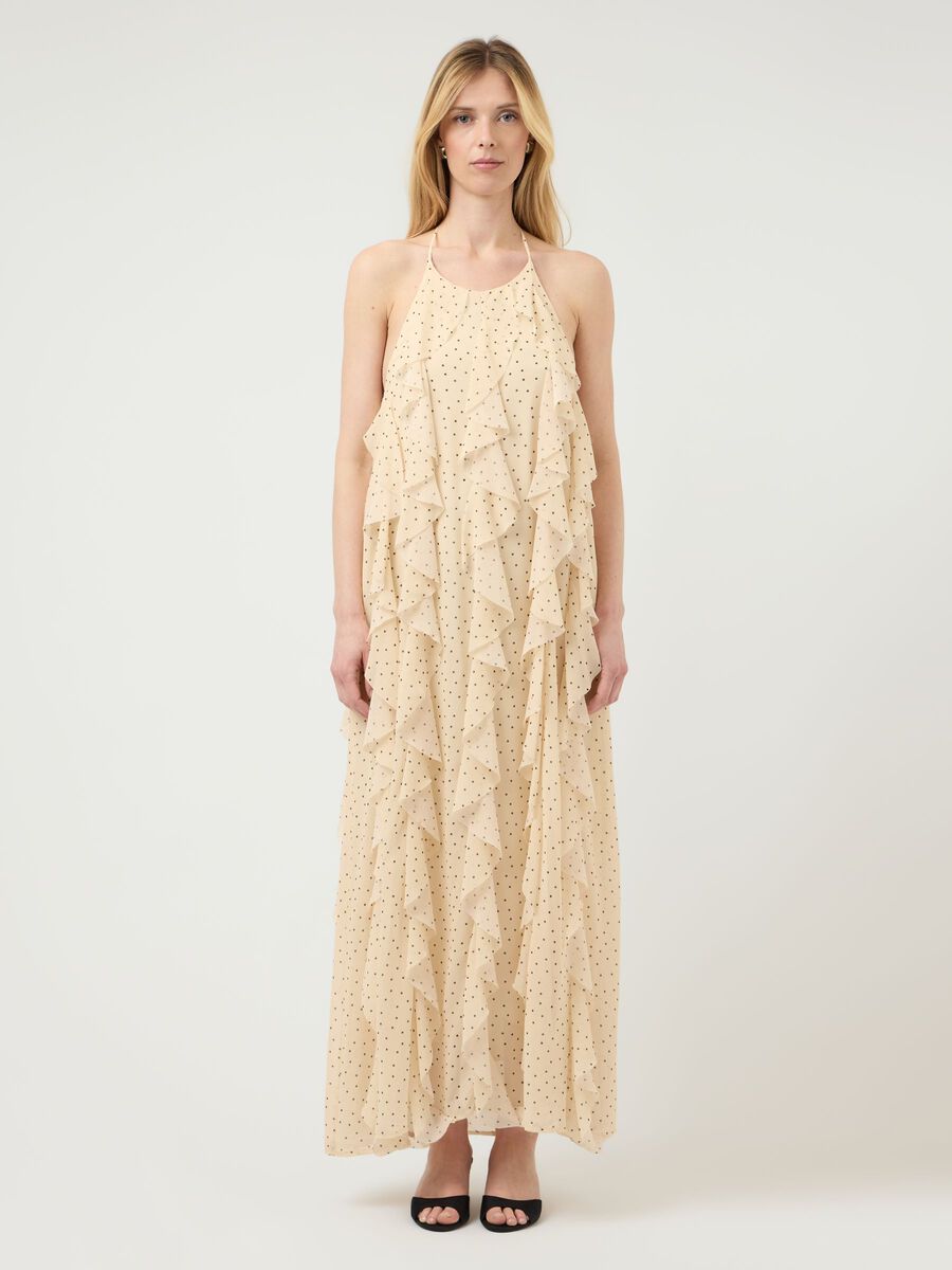 Product carousel image - YASFINILLO SCOLLO ALL'AMERICANA VESTITO LUNGO, Anise Flower | 1