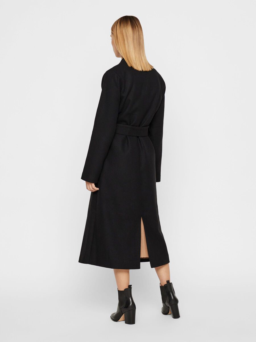 Y.A.S IN MISTO LANA CON ALLACCIATURA IN VITA CAPPOTTO, Black, highres - 26015376_Black_004.jpg