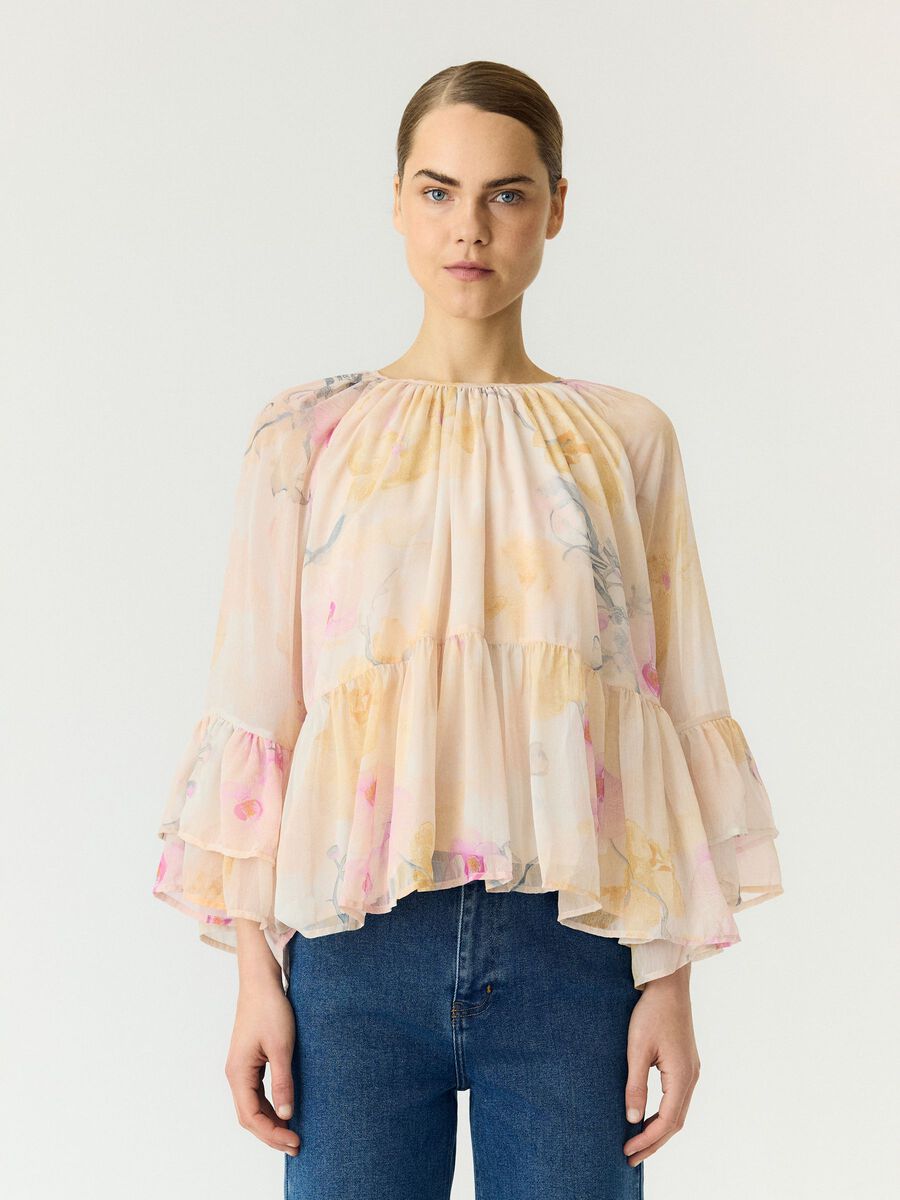 Product tile image - YASBLOMINA BLUSE MIT 3/4 &Auml;RMELN, Afterglow | 26040491_Afterglow_1269816
