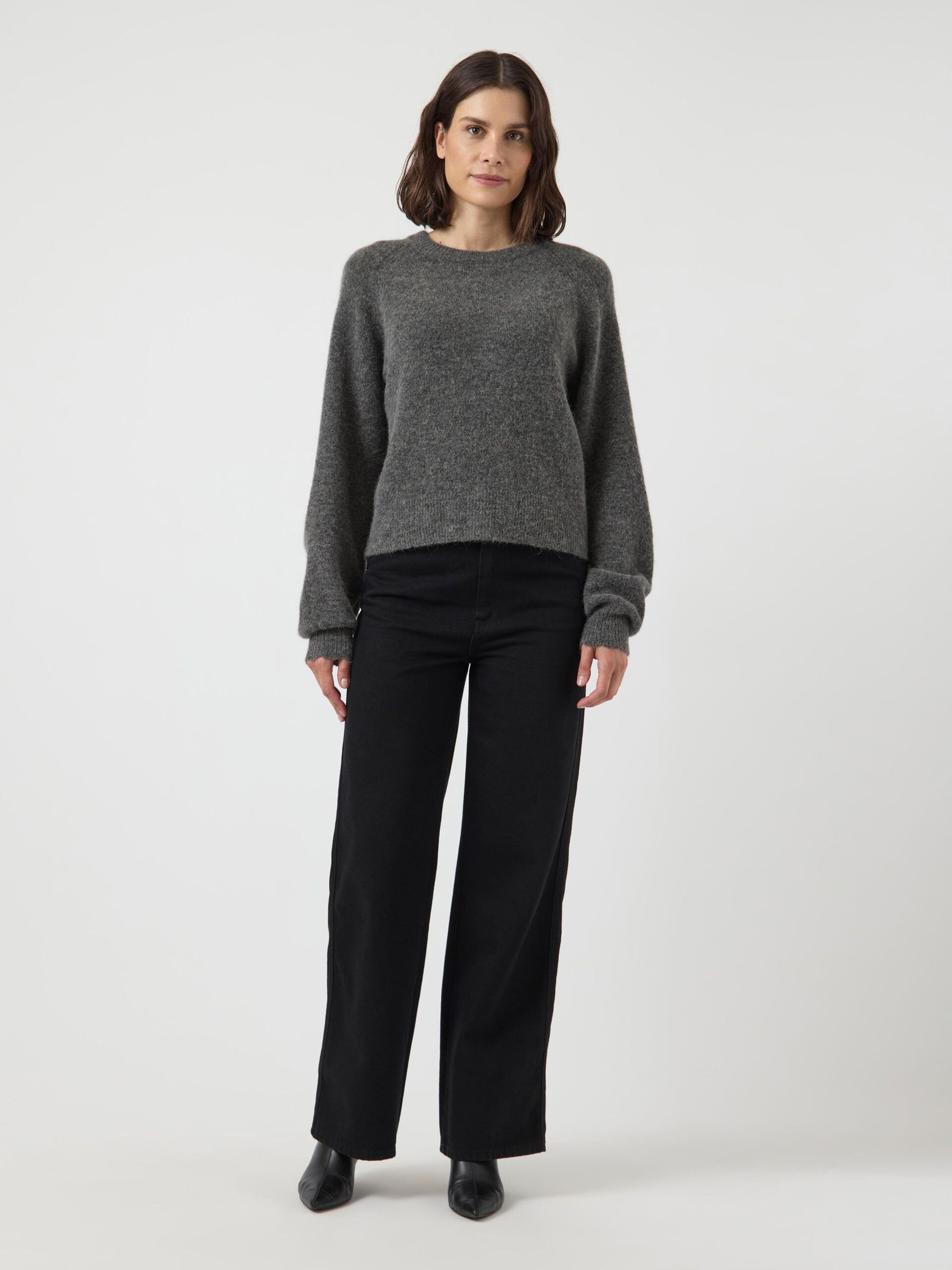 Carousel image - YASJOHI WOLL STRICKPULLOVER, Medium Grey Melange | 4