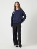 YAS YASBLUGA EMBELLISHED SWEATSHIRT, Navy Blazer, highres - 26039247_NavyBlazer_1231919_005.jpg