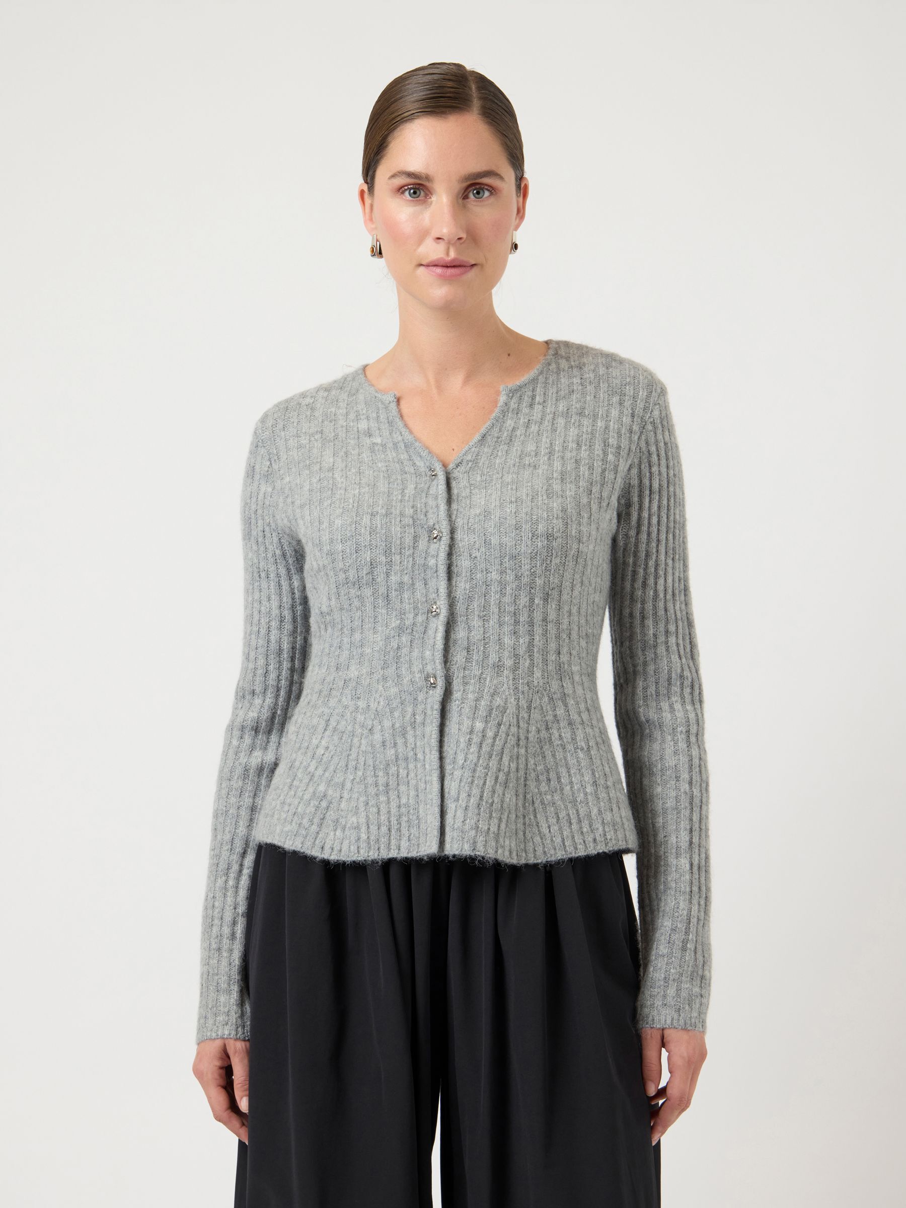 YASDOLLY KNITTED CARDIGAN | Grey | YAS® Germany