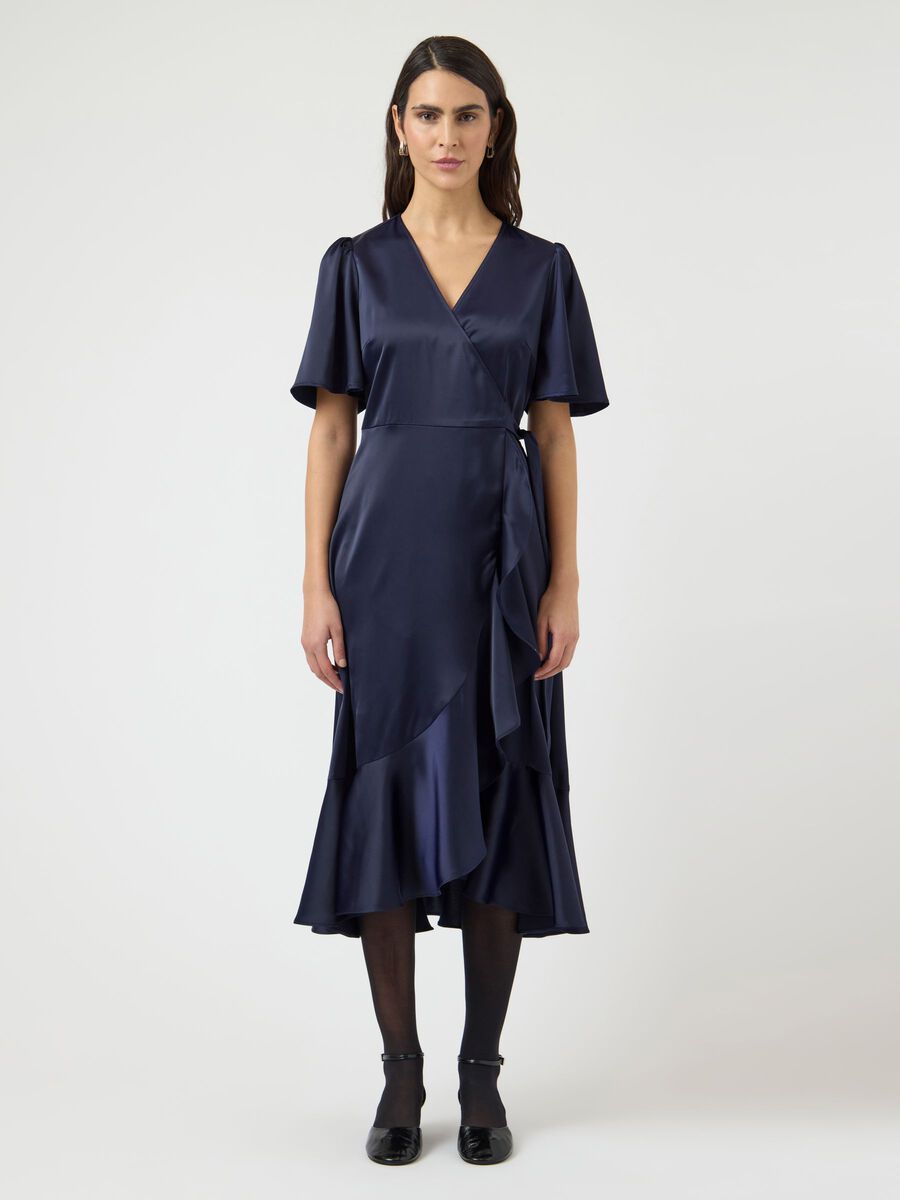 Carousel image - YASTHEA WRAP DRESS, Evening Blue | 1