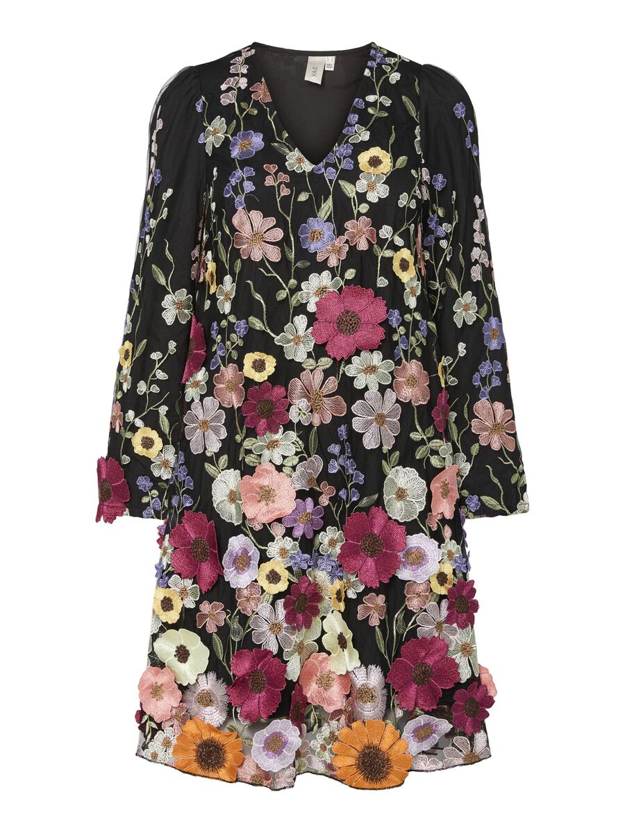 YAS YASFLOWERING MINI DRESS, Black, highres - 26037682_Black_001.jpg