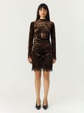 Product image thumbnail 1 YASVELLIA LS SHORT LACE  DRESS, Coffee Bean