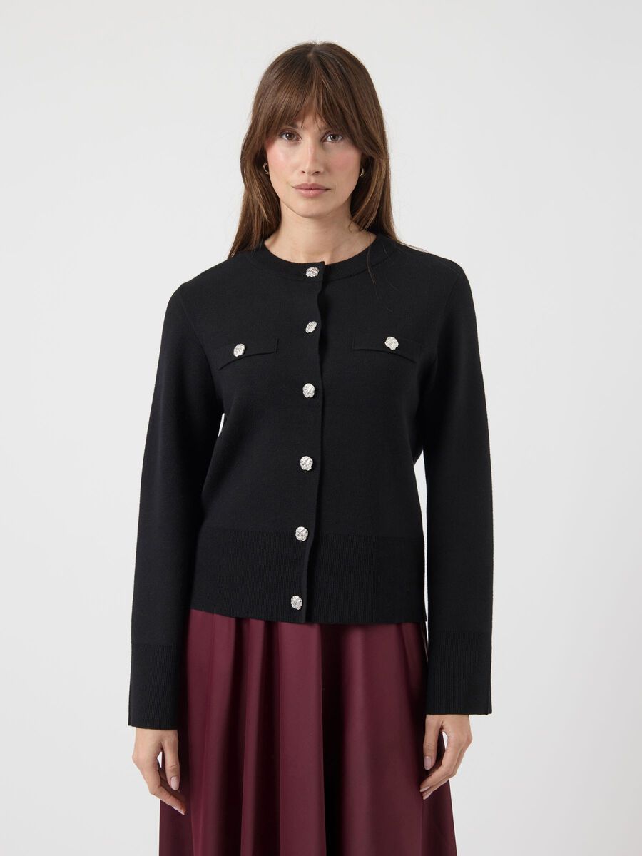 Product carousel image - YASPIMI CARDIGAN, Black | 1