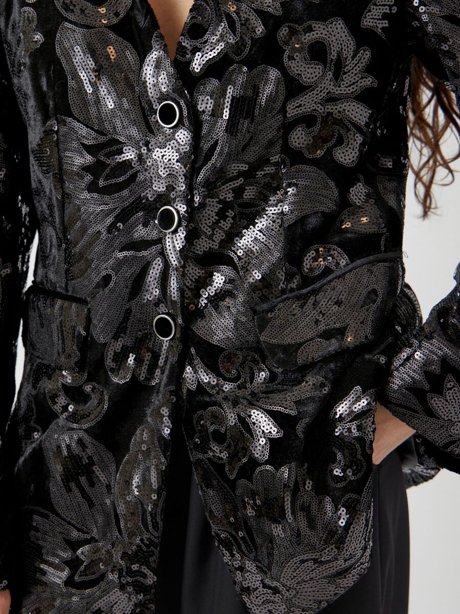 Carousel image - TERCIOPELO YASEBBI BLAZER, Black | 3