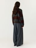 thumbnail Yastilde ls striped  knitted pullover, colour: dark grey melange, back