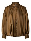 Product image thumbnail - YASPELLA BUBBLE HEM  SHIRT, Teak | 1