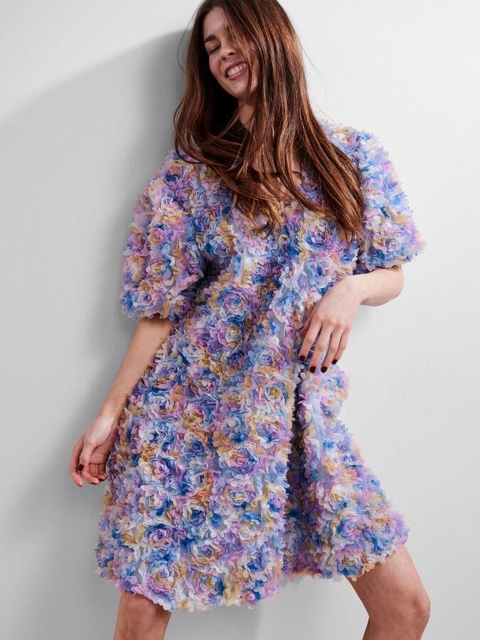 YASFLOWERLY MINI DRESS | Purple | Y.A.S® France