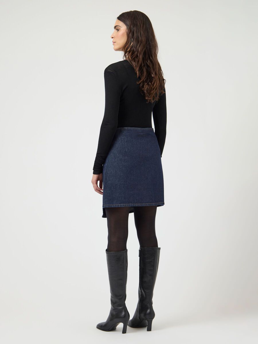 Product carousel image - YASLISANA WRAP SKIRT, Dark Blue Denim | 2