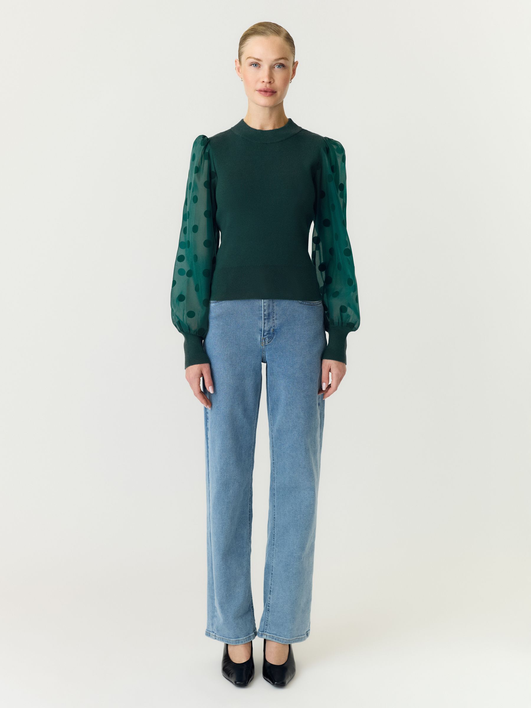 YASDOTME BALLOON SLEEVE BLOUSE | Turquoise | YAS® Italy