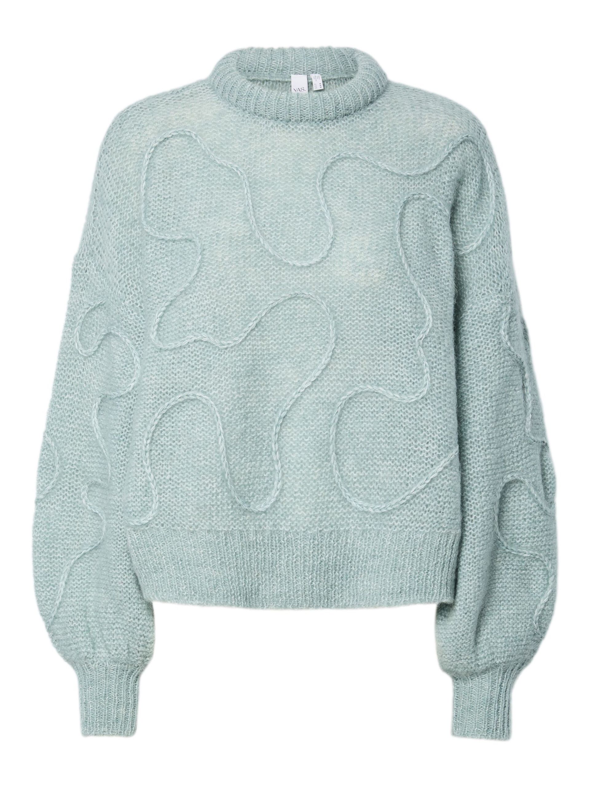 Carousel image - SWETER Z DZIANINY, Silver Blue | 6