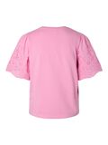 Product image thumbnail - YASLEX - BRODERIE ANGLAISE T-SHIRT, Moonlite Mauve | 6