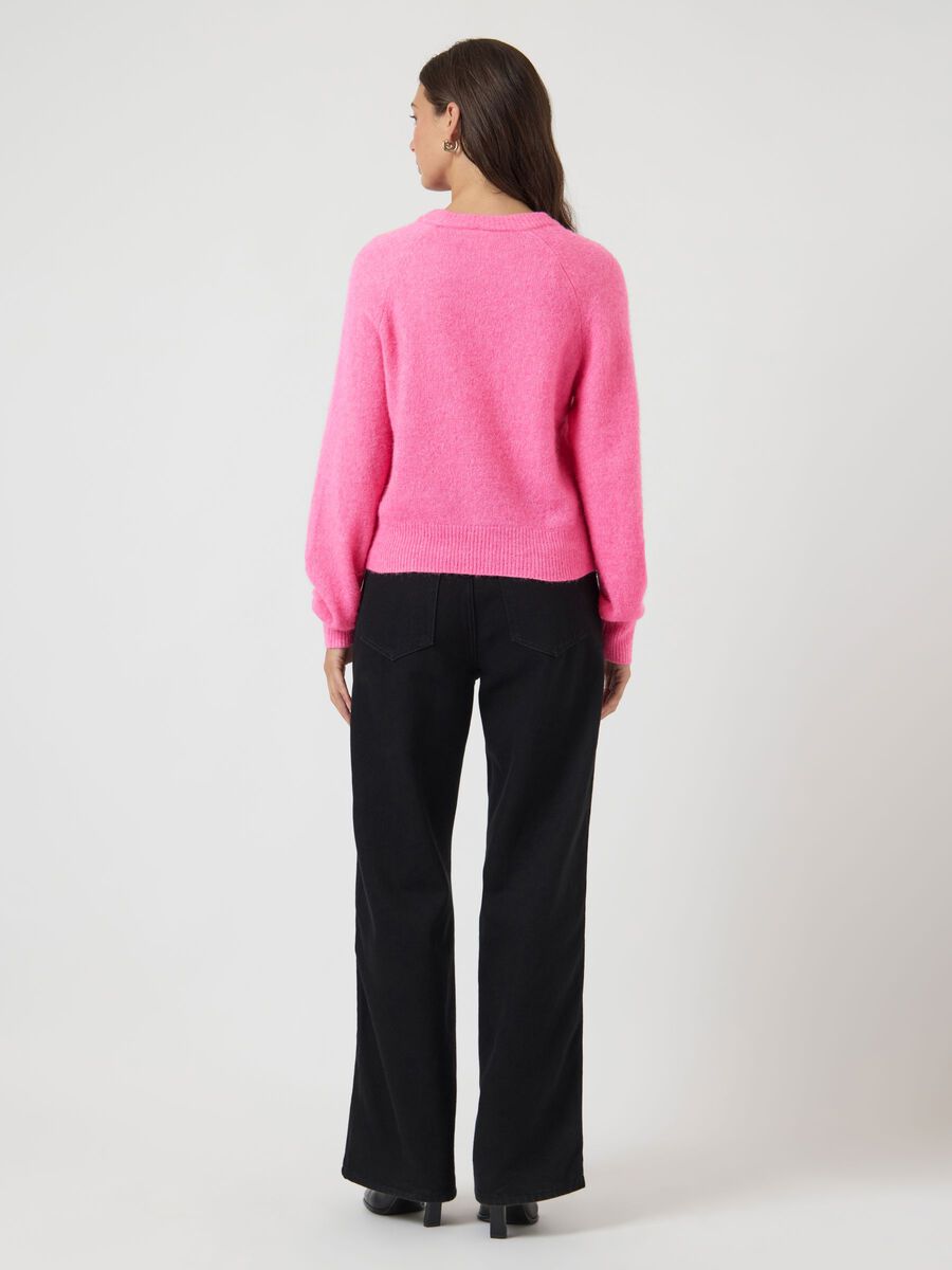 Carousel image - YASJOHI WOOL KNITTED PULLOVER, Begonia Pink | 2