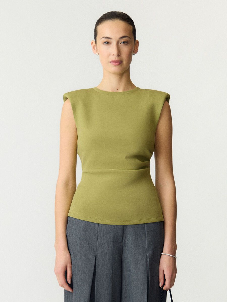 Product tile image - YASPINA SLEEVELESS TOP, Moss | 26038146_Moss