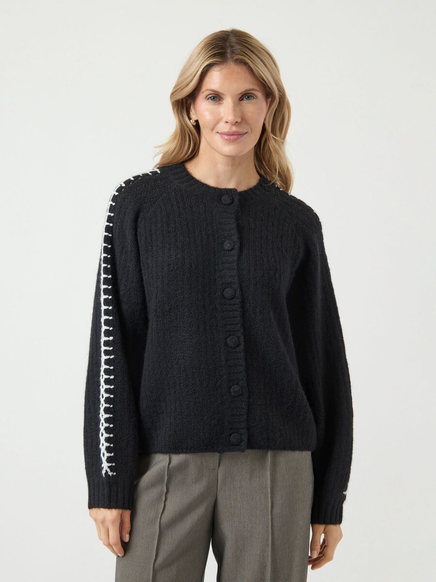 Product carousel image - YASOLLY KNITTED CARDIGAN, Black | 1
