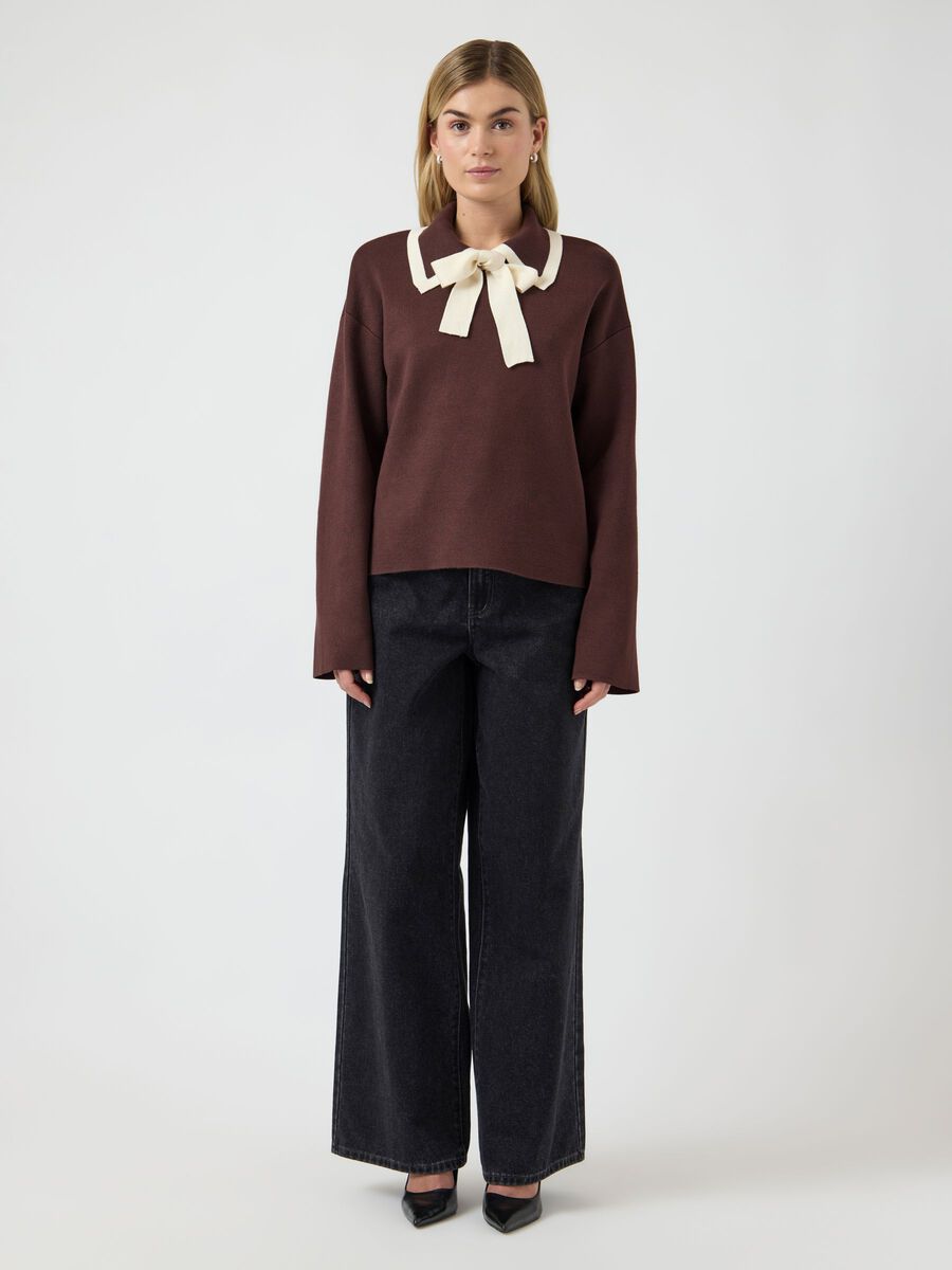 Carousel image - YASJOSIE KNITTED TOP, Chocolate Brown | 4