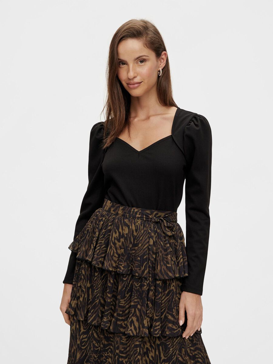 Y.A.S YASFAMA LONG SLEEVED TOP, Black, highres - 26024592_Black_003.jpg