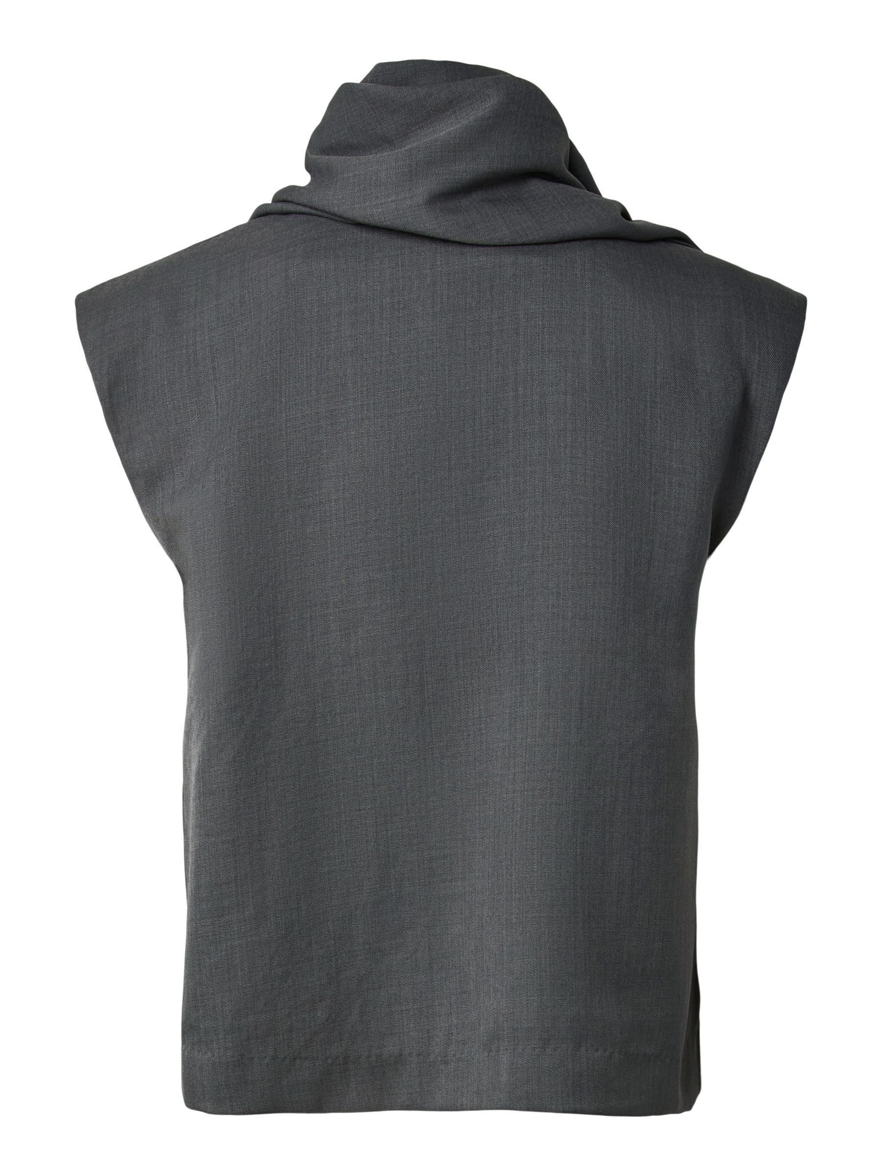 YASELURA SL SCARF TOP | Grey | YAS® Germany