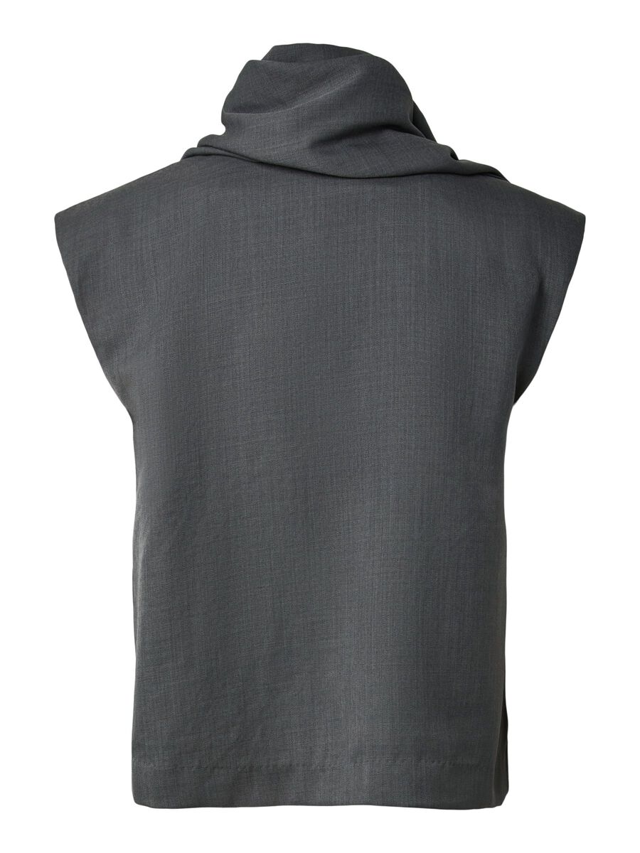 Carousel image 6 YASELURA SL SCARF  TOP, Dark Grey Melange