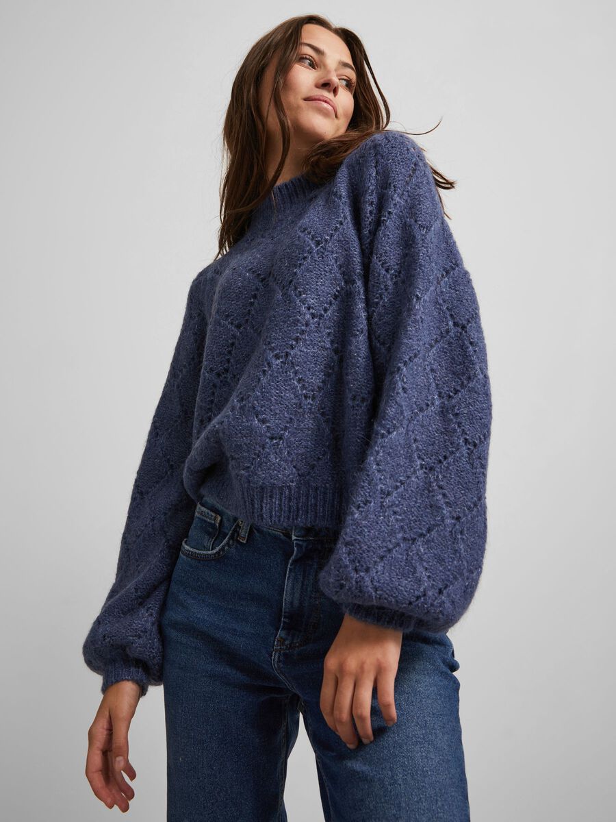 YAS YASWARSAW KNITTED PULLOVER, Mazarine Blue, highres - 26027160_MazarineBlue_003.jpg