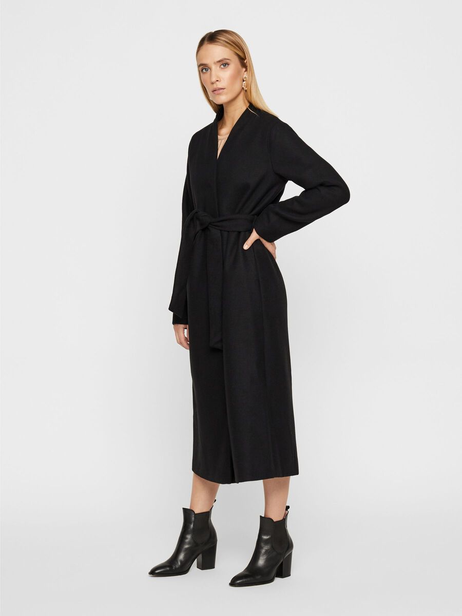 Y.A.S IN MISTO LANA CON ALLACCIATURA IN VITA CAPPOTTO, Black, highres - 26015376_Black_003.jpg