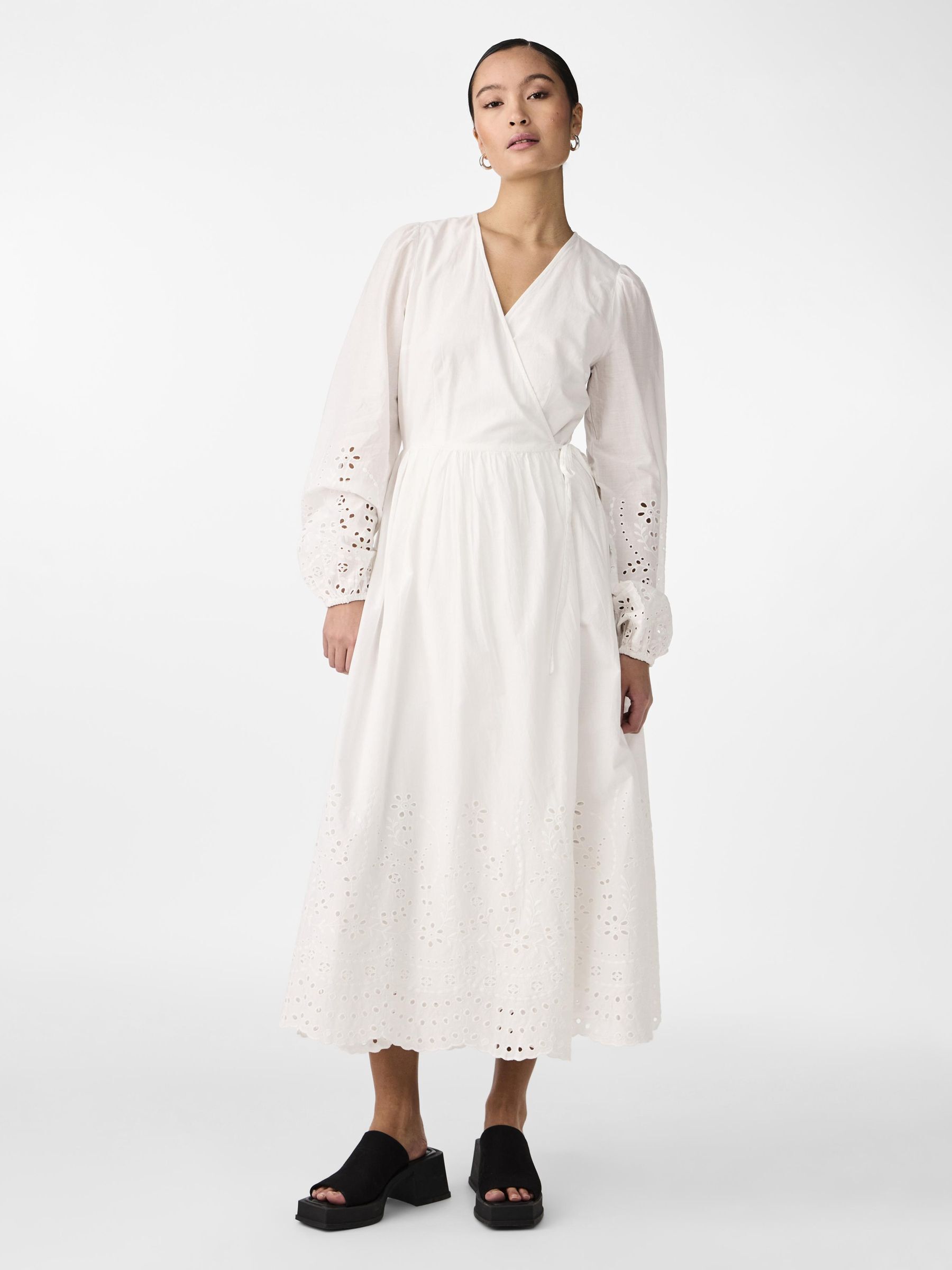 YASLUMA WRAP DRESS White YAS UK