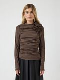 Product image thumbnail - YASDONA LONG SLEEVED TOP, Chocolate Brown | 1