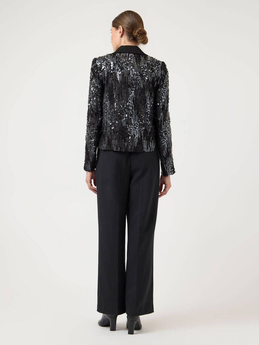 Product carousel image - YASSITIRA SEQUIN BLAZER, Black | 2