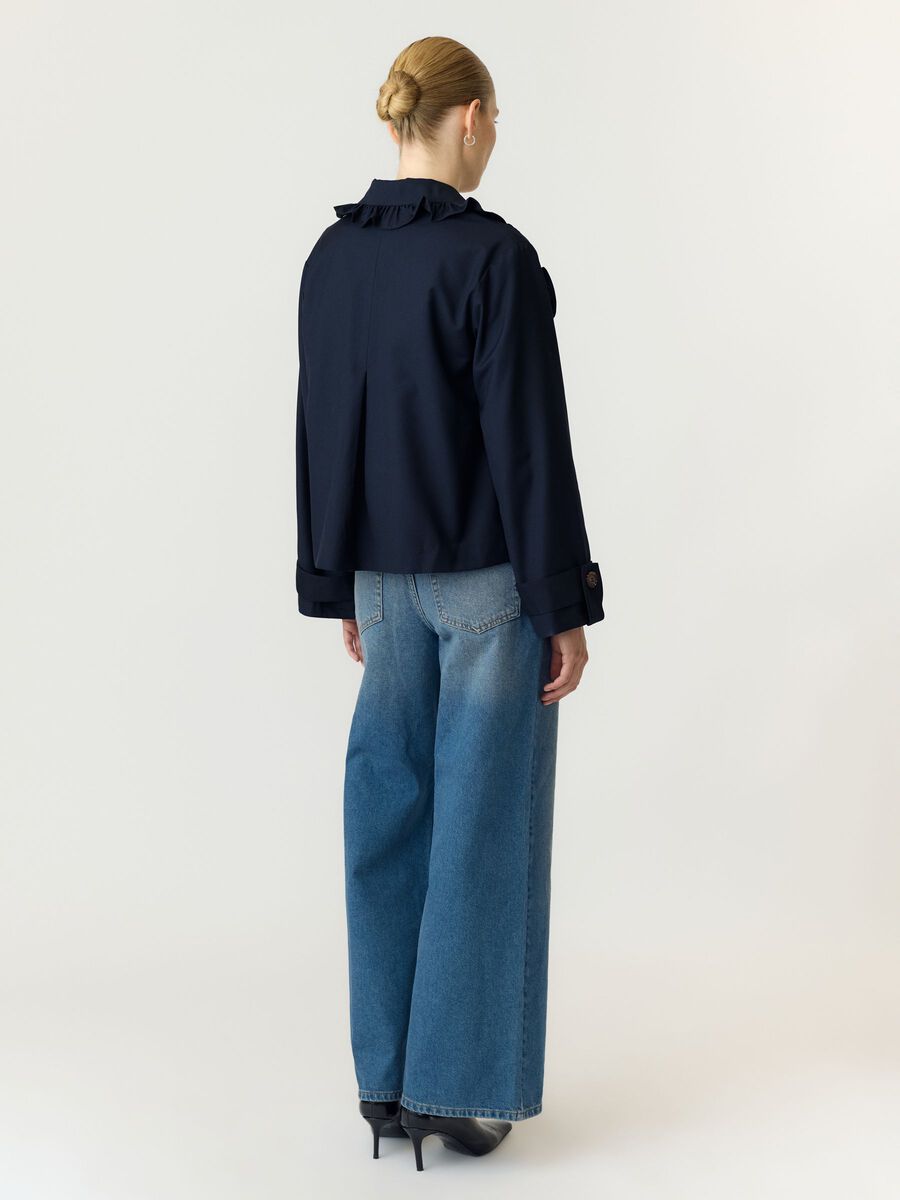 Carousel image 2 YASELSANA SHORT TRENCHCOAT, Navy Blazer