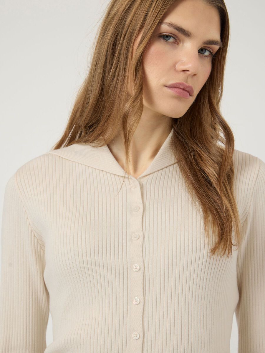 Carousel image - YASCAMELIA KNITTED CARDIGAN, Pristine | 3