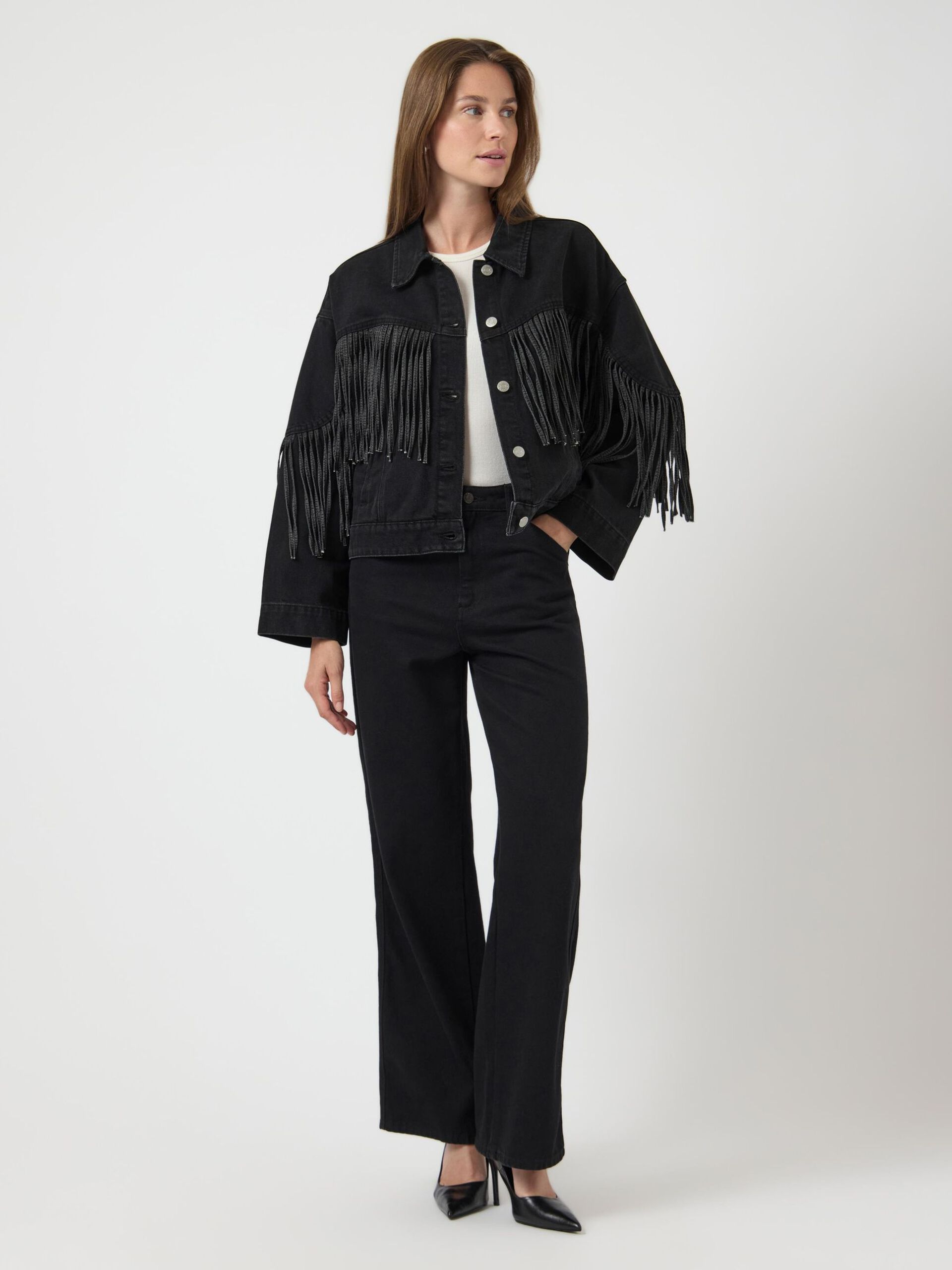 Carousel image - YASAIKO DENIM JACKET, Dark Grey Denim | 4