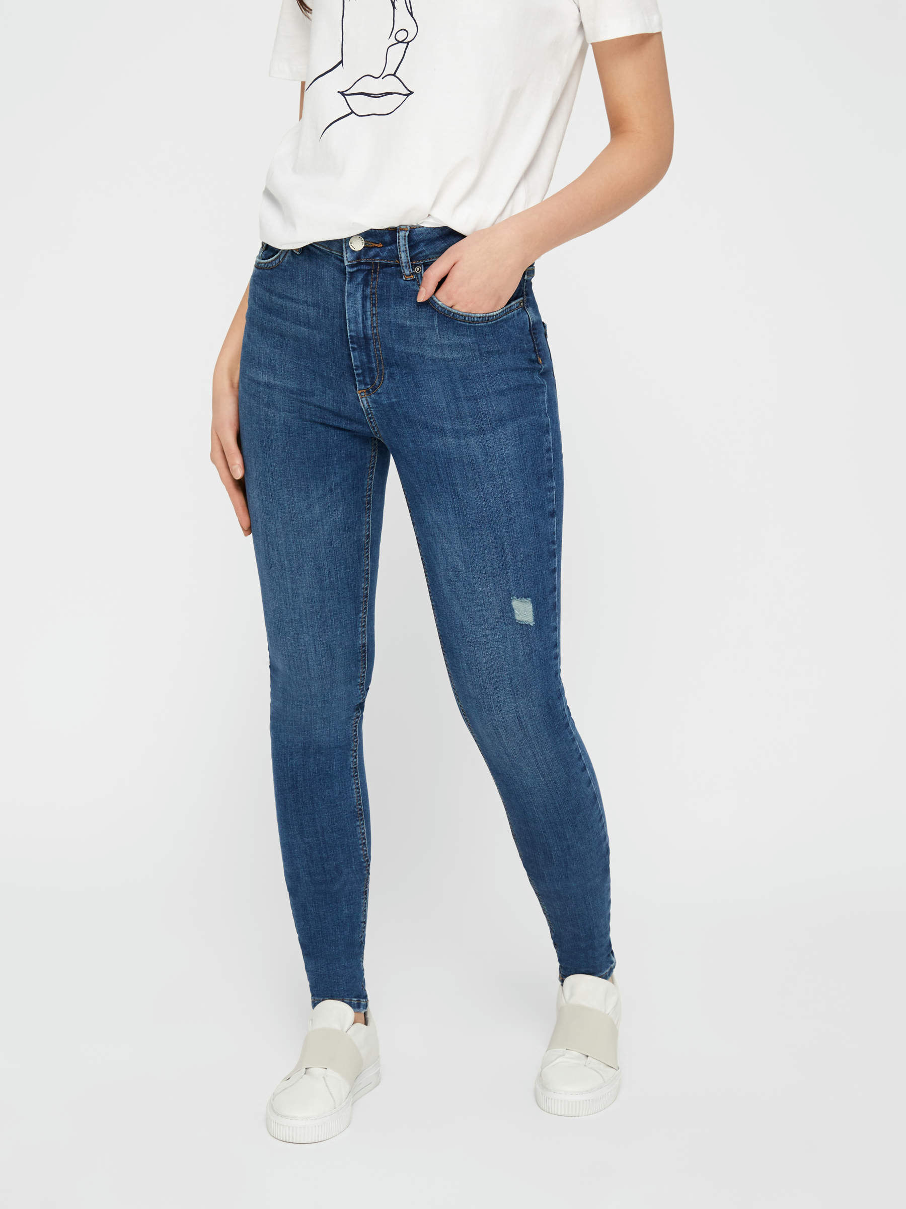 Pcdelly high waist skinny fit jeans 