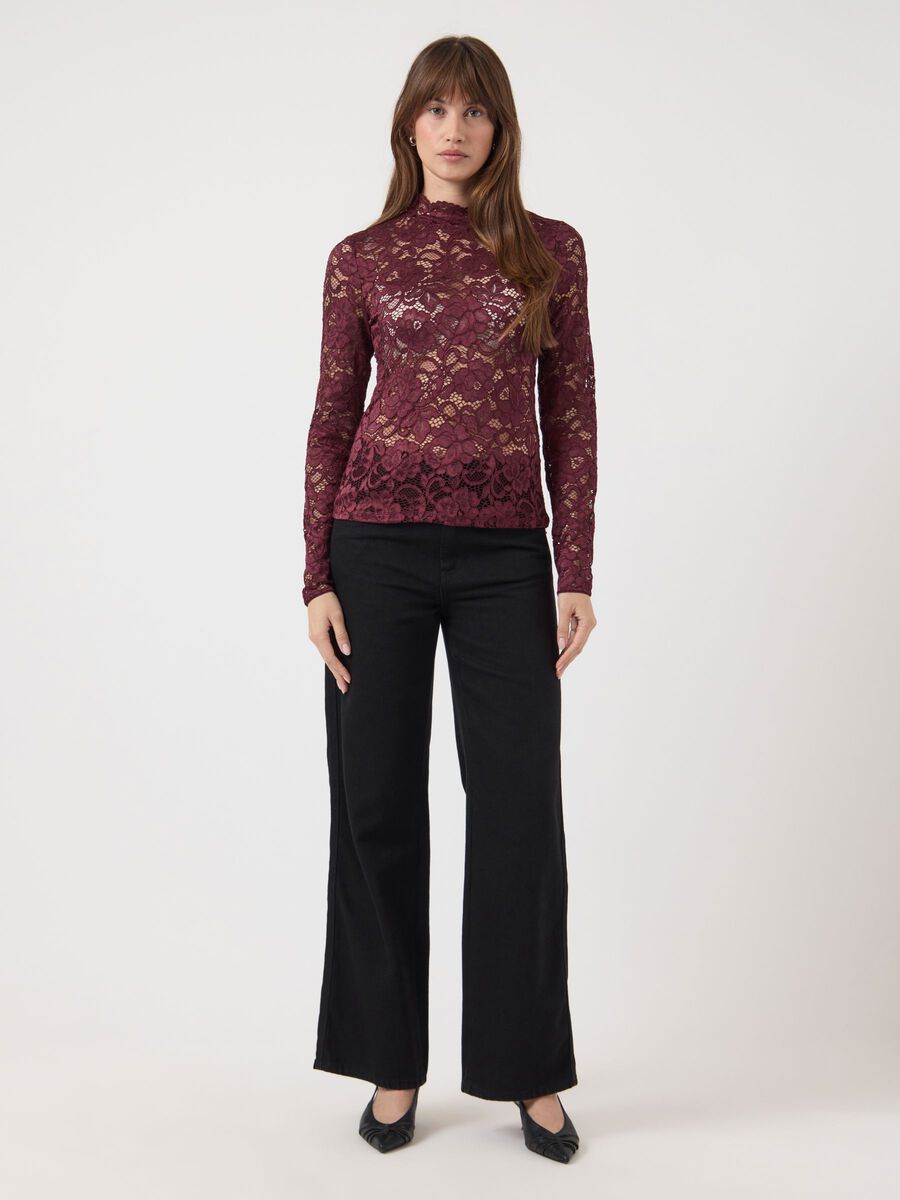 Carousel image - YASLACEY LACE LONG SLEEVED TOP, Port Royale | 4